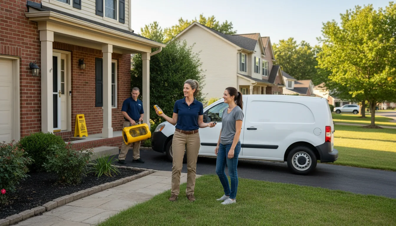 Residential water damage restoration in Reno, PA